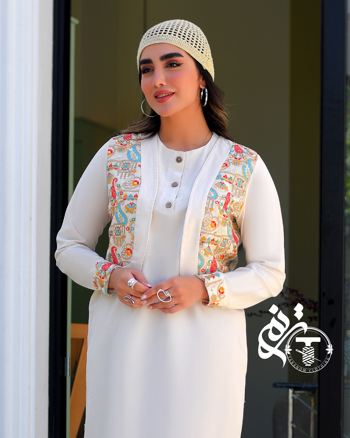 سارافون کت مدل ساحل کد 7073*پارچه هندی درجه یک سه سایز