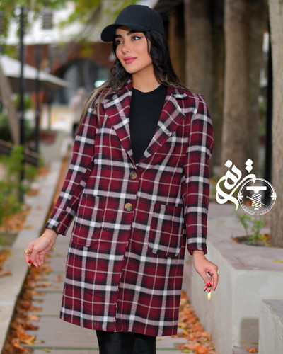 پالتو چهارخونه پارچه ترک مدل مارال 7075