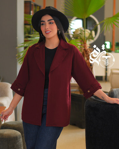مانتو جلو باز یقه انگلیسی مدل گلرخ کد 7085