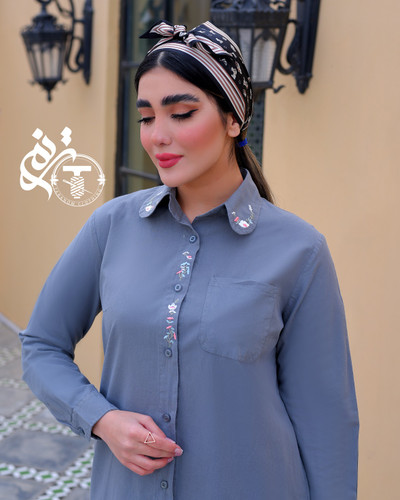 مانتو مدل زمرد گلدوزی شده کد 6086