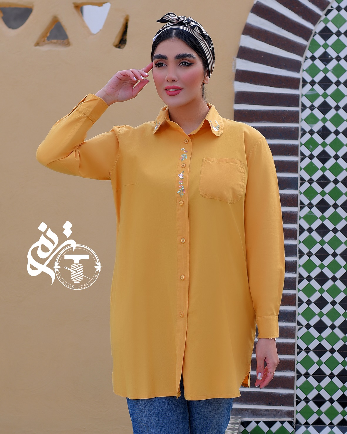 مانتو مدل زمرد گلدوزی شده کد 6086