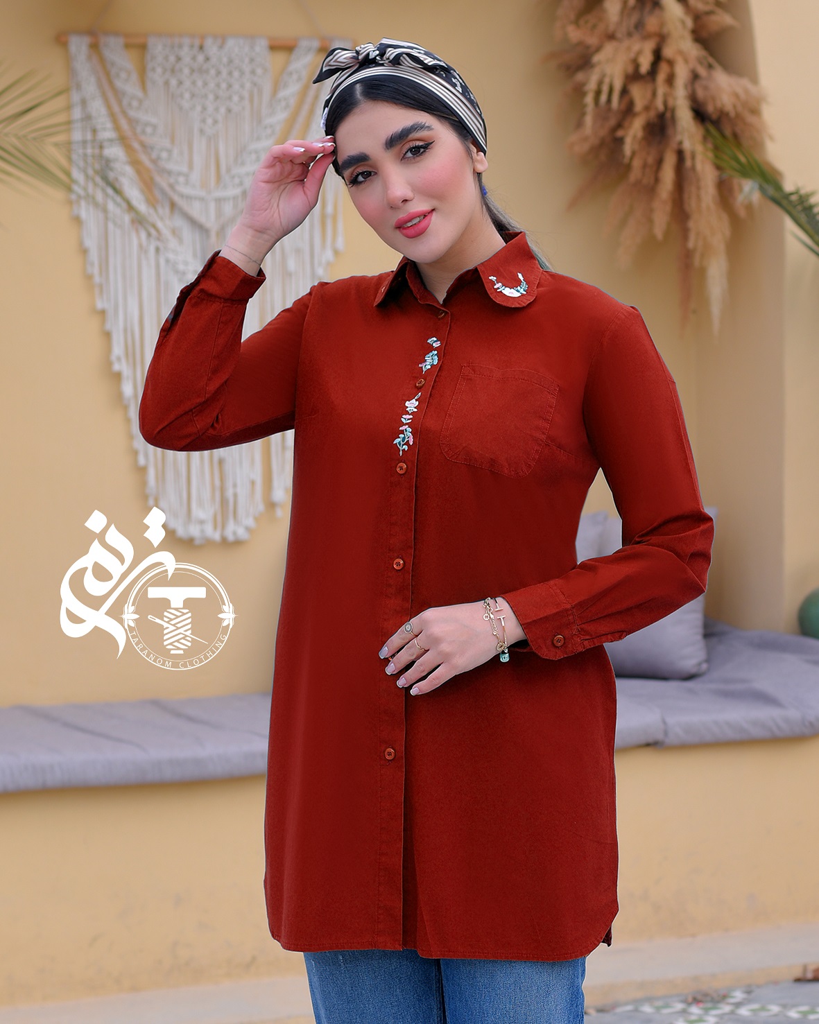 مانتو مدل زمرد گلدوزی شده کد 6086