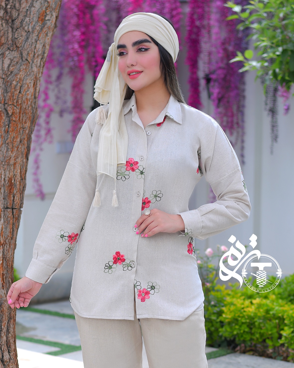 مانتو نسترن خامه دوزی کد 70644