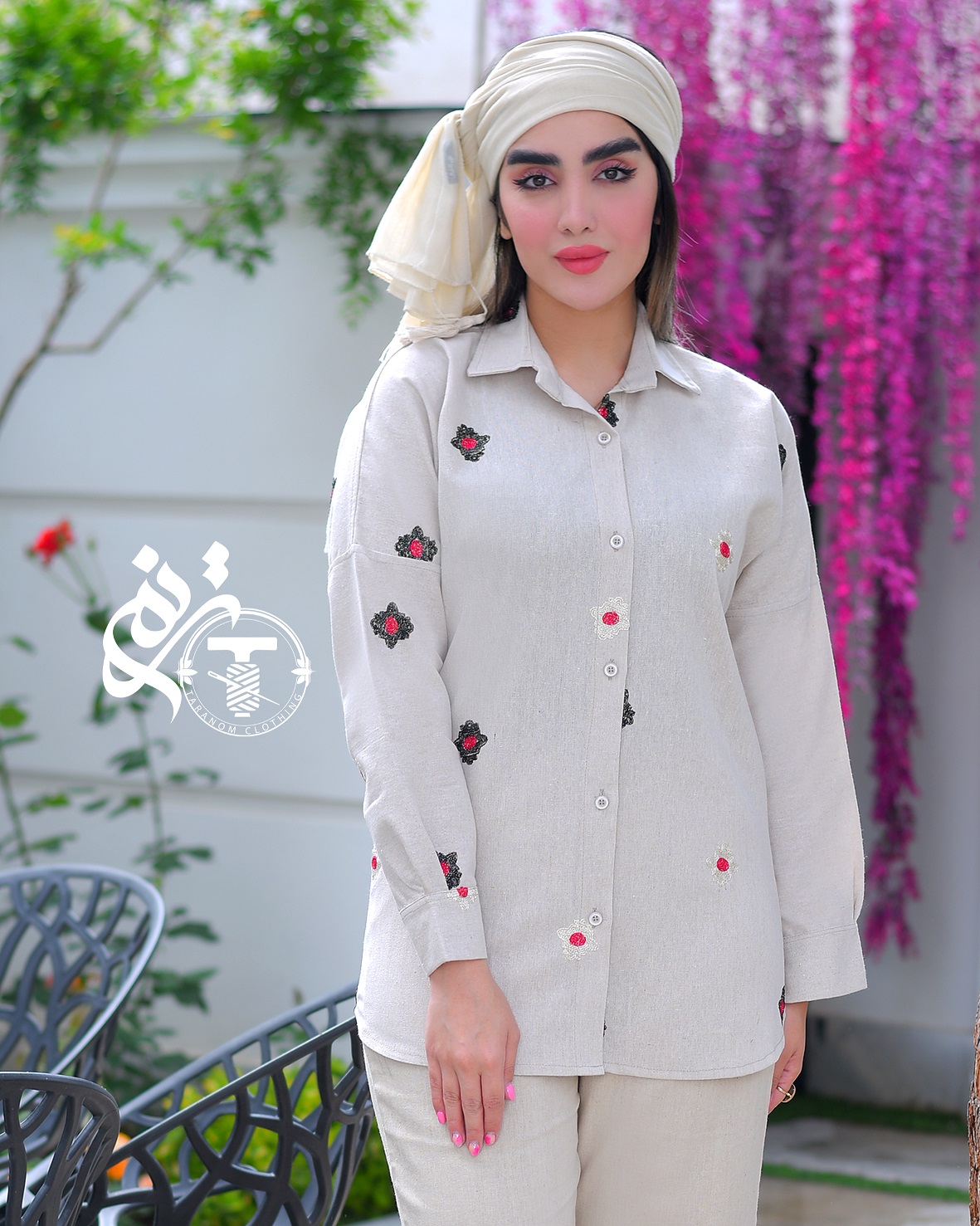 مانتو نسترن خامه دوزی کد 70644