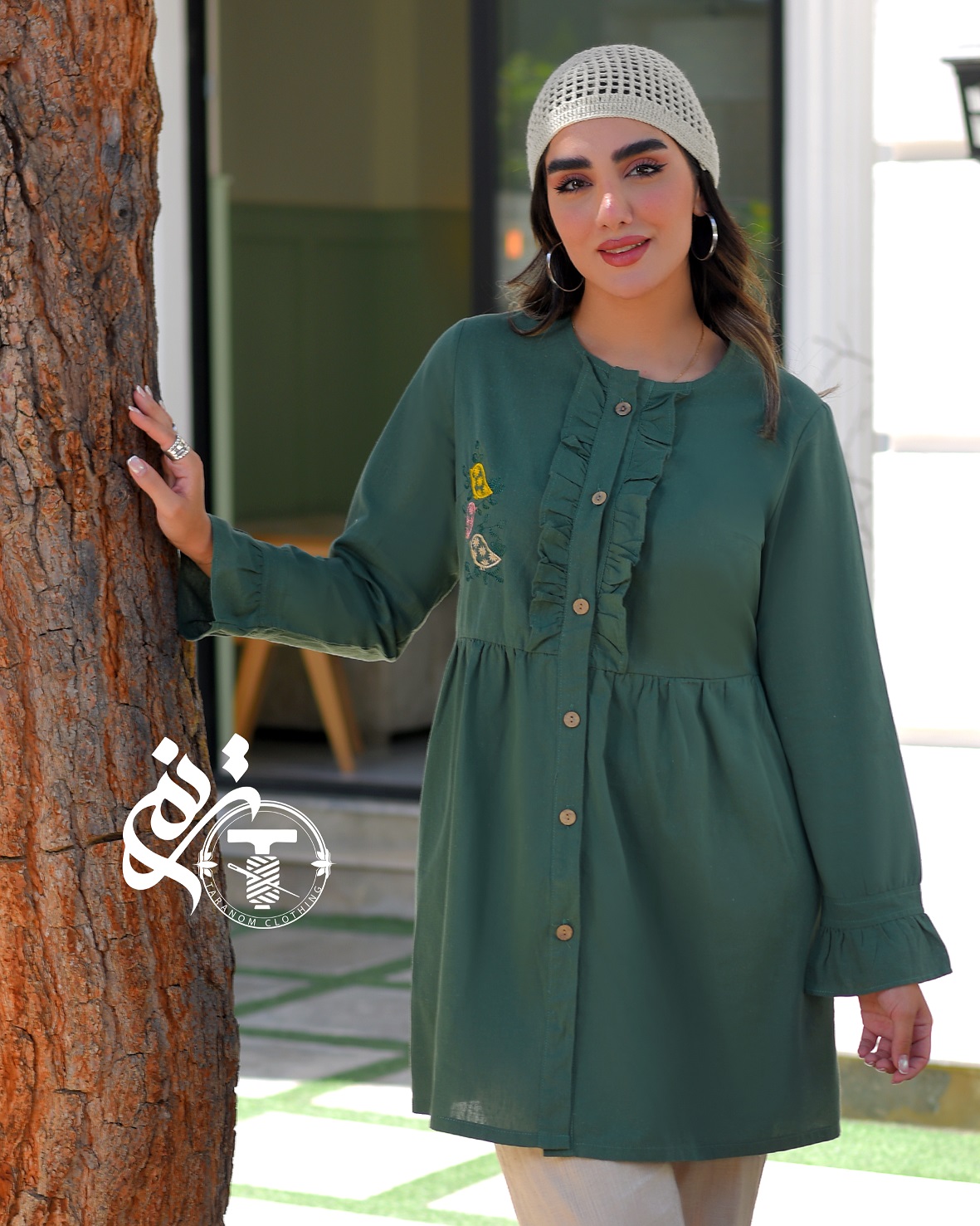 مانتو مدل آفتاب گلدوزی شده کد 6061