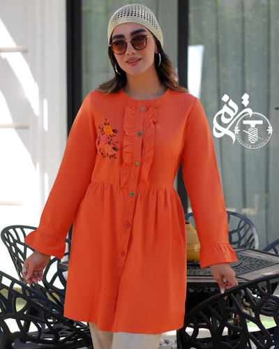مانتو مدل آفتاب گلدوزی شده کد 6061