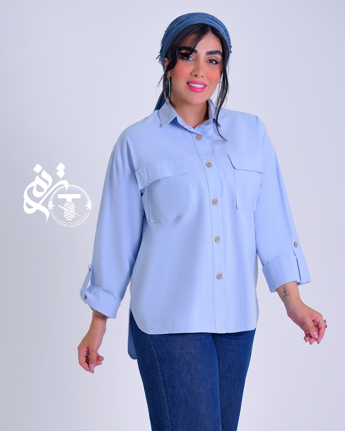مانتو لنین صدف آبی