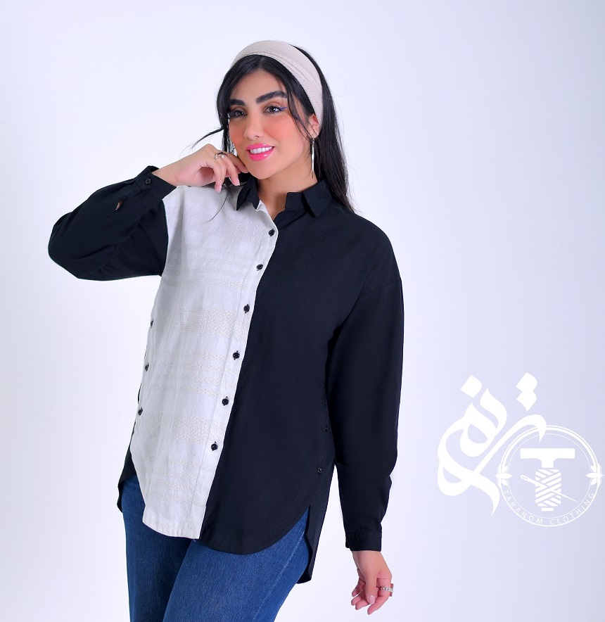 مانتو لنین ساده دنیز رنگ مشکی