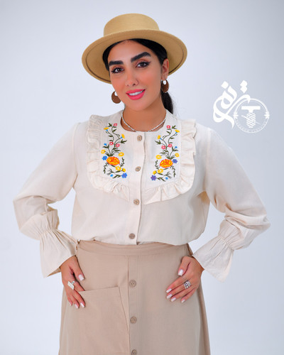 بلوز سارا رنگ کرم