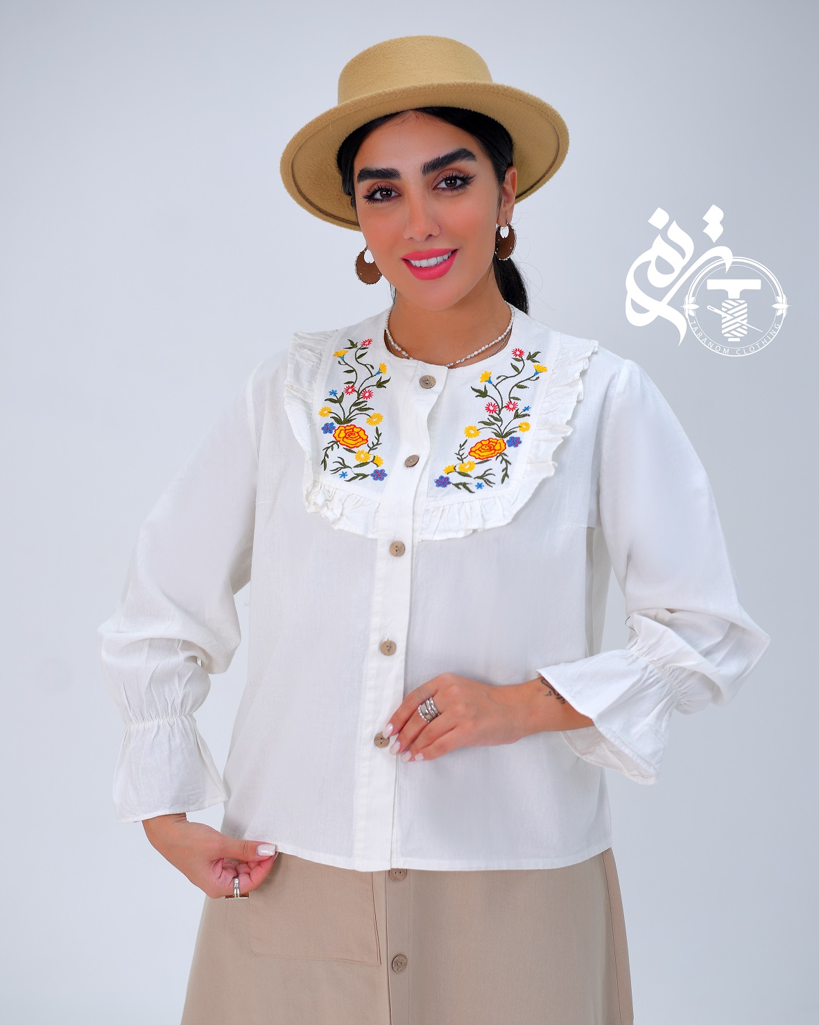 بلوز سارا رنگ سفید