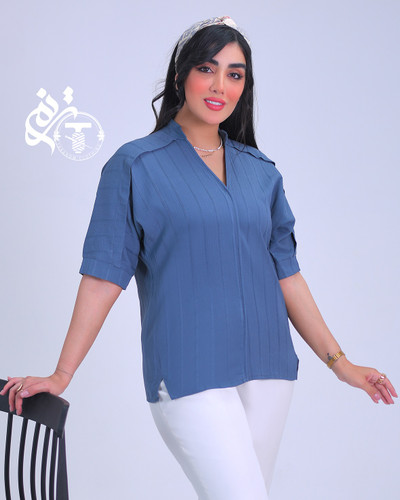 مانتو مدل سمیرا رنگ آبی