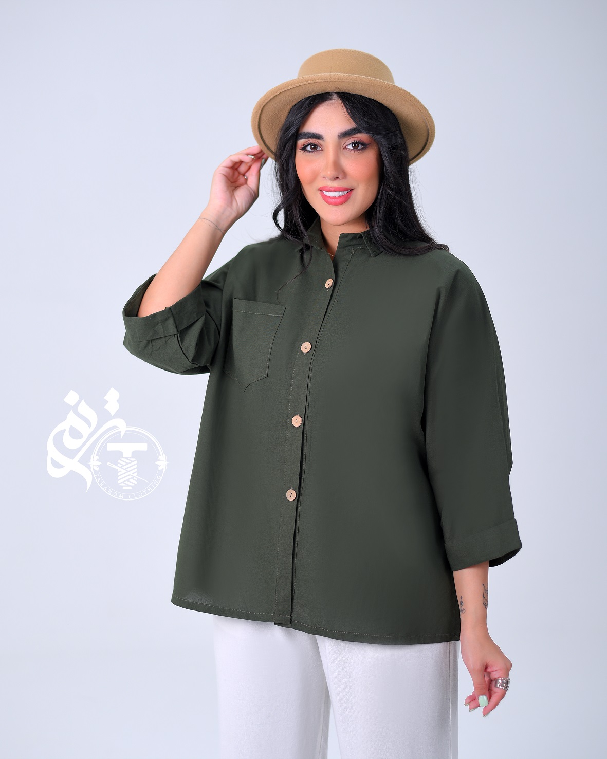 مانتو کیمینو مدل سهند سبز یشمی